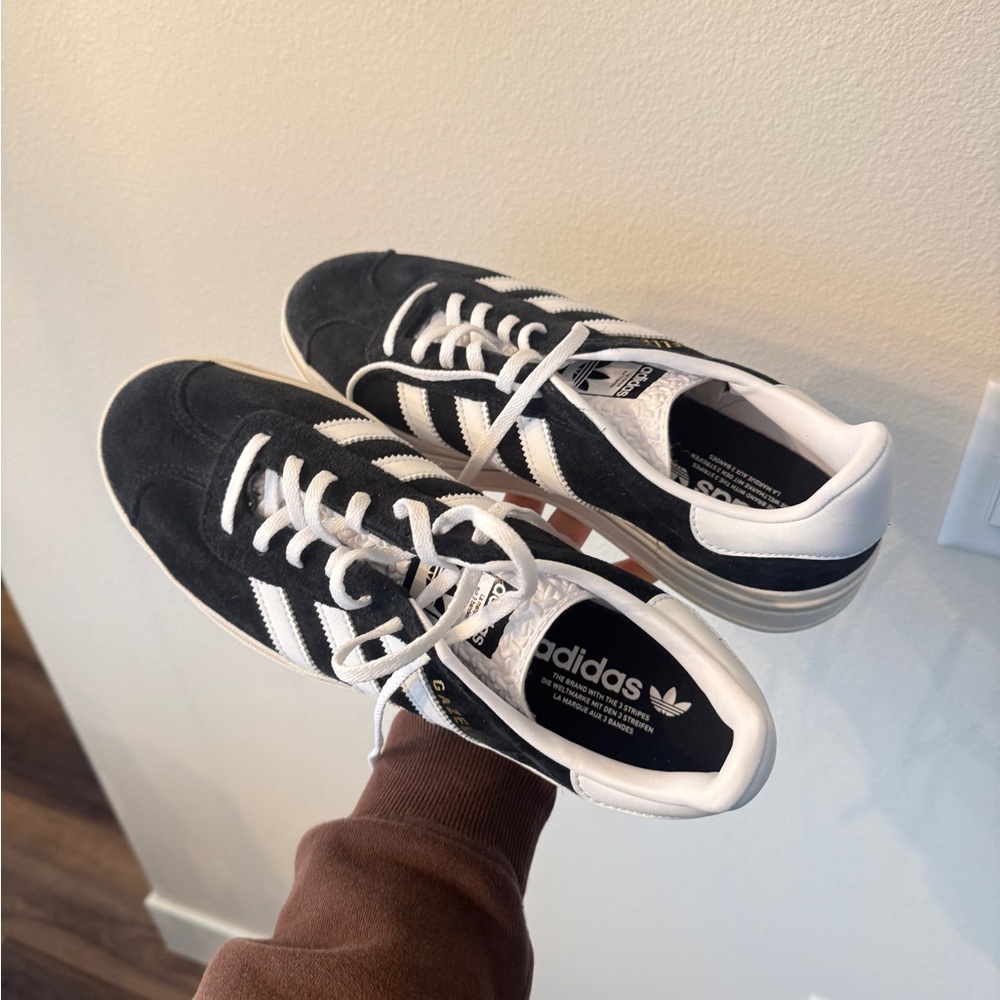 Adidas  Black and White Platform Sneakers - Picture 5 of 6